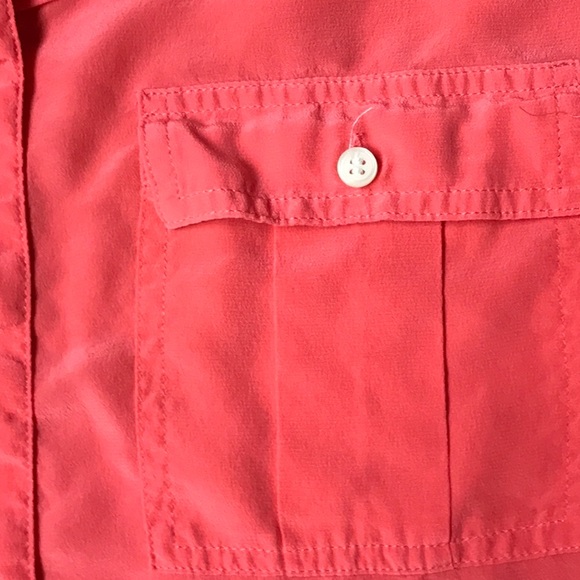 J. Crew Factory 100% Silk, coral, blouse , size S - Picture 4 of 6